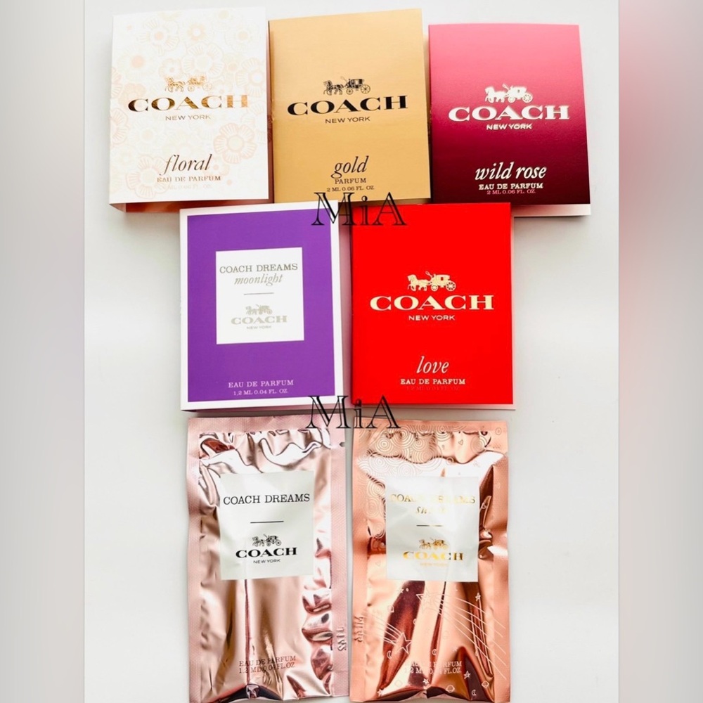 Coach Love, Floral, Moonlight, Wild Rose, Dreams Sunset Perfume Sample (7pcs)